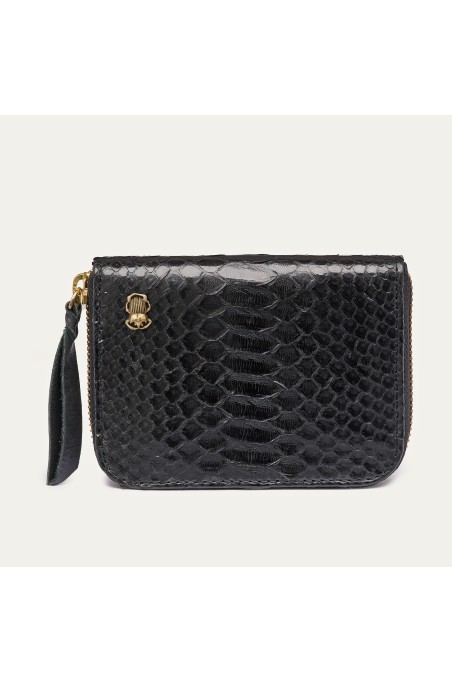 Portefeuille mini Bob - Claris Virot - Noir - Python