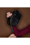 Trousse Charlotte Python Noir- Claris Virot