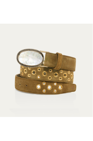 Ceinture Veau Velours Oeillets - Claris Virot