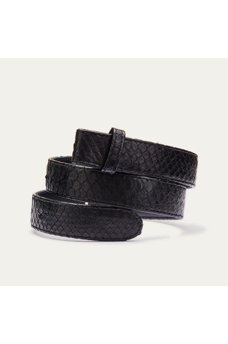 Claris Virot - Ceinture Python - Noir