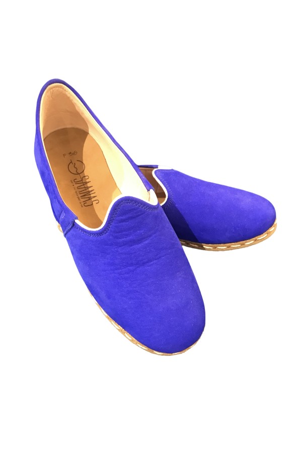 Classic Uni - Saanas - roy blue - bleu - slip-on - cuir