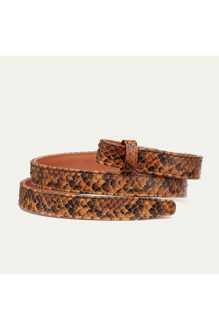 Ceinture Baby Python - Claris Virot - Moka - Python