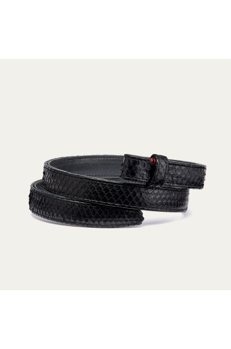 Ceinture Baby Python - Claris Virot - Noir - Python